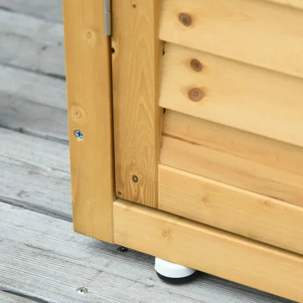 Wooden Potting Bench 3-Tier Storage Cabinet Work Station Table Lockable Organizer with Magnetic Latch Hooks Foot Pads 34.25"L Yellow - product image 12