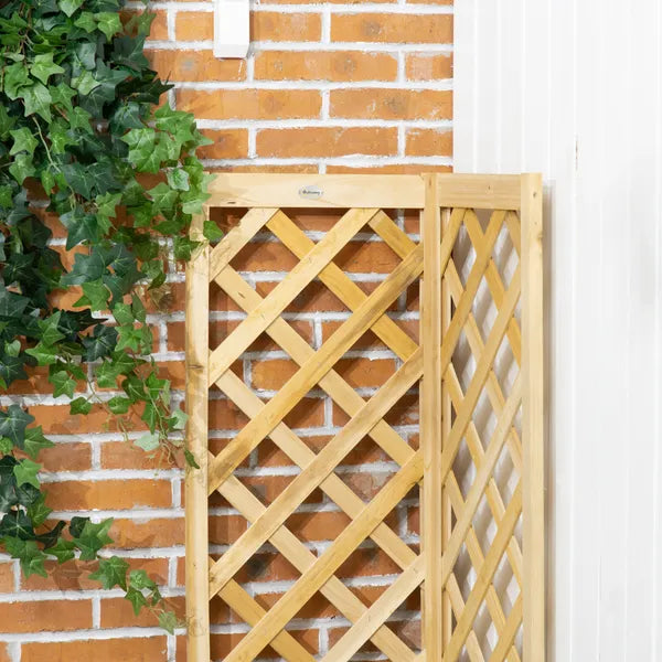Wooden Raised Garden Bed, Planter with Trellis for Vine Climbing and Vegetables, Herbs and Flowers Growing, Natural - product image 7