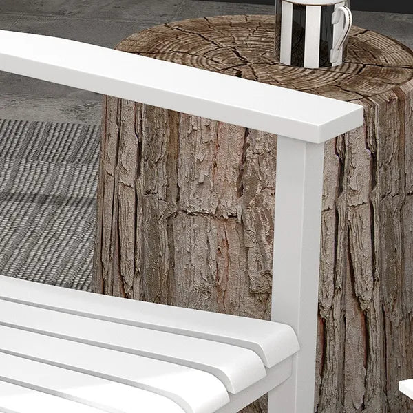 Outsunny 3-Piece Wooden Outdoor Rocking Chair Set with 2 Chairs and Side Table White - product image 9