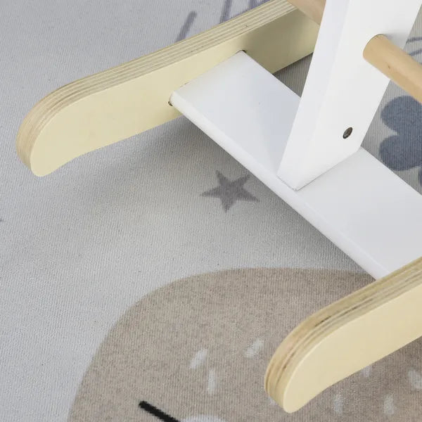 Wooden Rocking Horse, Classic Toddler Ride-On, Safe Traditional, White with Safety Bar, for 1-3 Years - product image 12