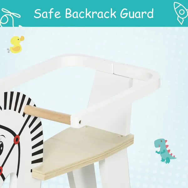 Wooden Rocking Horse, Classic Toddler Ride-On, Safe Traditional, White with Safety Bar, for 1-3 Years - product image 7