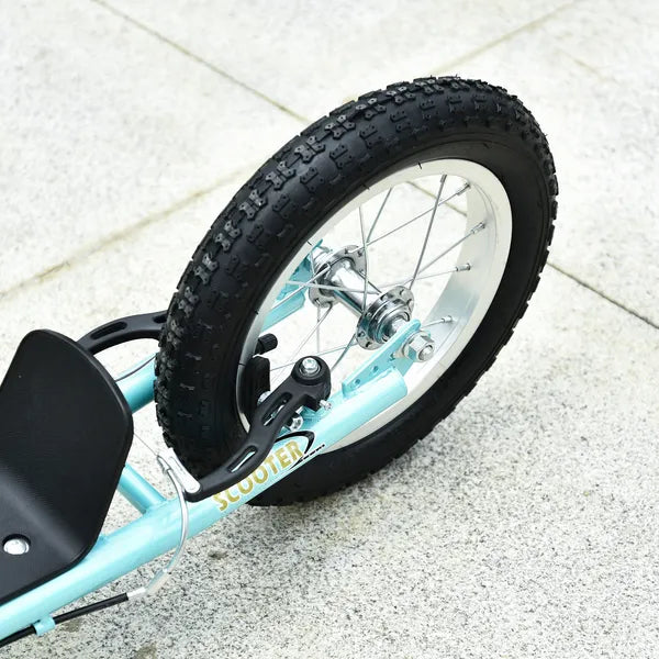 Aosom Youth Scooter Blue with Front Rear Caliper Dual Brakes 12-Inch Inflatable Wheel for Ages 5+ - product image 10