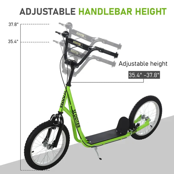 Youth Scooter, Kick Scooter for Kids 5+, Light Green, Adjustable Handlebar, Dual Brakes - product image 4