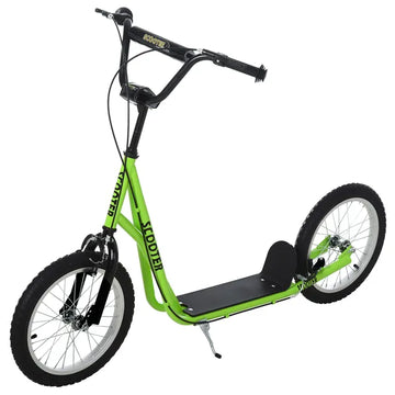 Youth Scooter, Kick Scooter for Kids 5+, Light Green, Adjustable Handlebar, Dual Brakes - product image 1