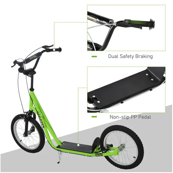Youth Scooter, Kick Scooter for Kids 5+, Light Green, Adjustable Handlebar, Dual Brakes - product image 7