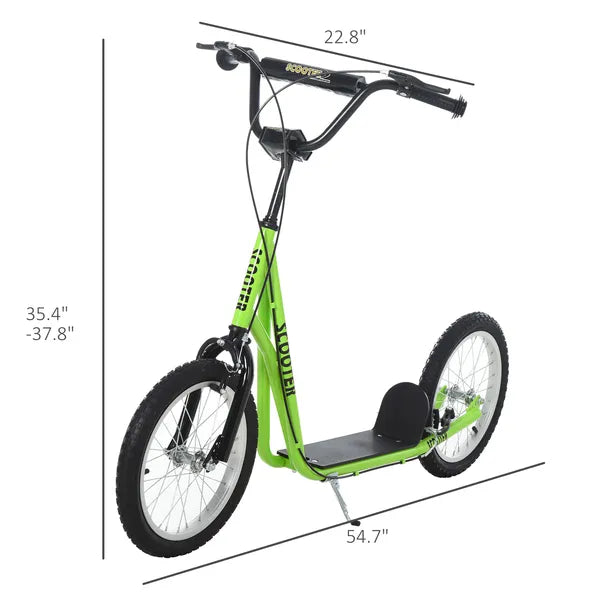 Youth Scooter, Kick Scooter for Kids 5+, Light Green, Adjustable Handlebar, Dual Brakes - product image 3