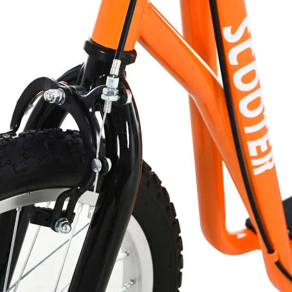 Youth Scooter Kick Scooter with Adjustable Handlebar, Front and Rear Dual Brakes and Inflatable Wheels, for Kids 5+, Orange - product image 8