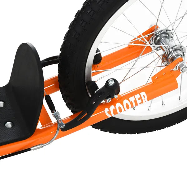 Youth Scooter Kick Scooter with Adjustable Handlebar, Front and Rear Dual Brakes and Inflatable Wheels, for Kids 5+, Orange - product image 9