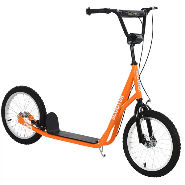 Aosom Youth Scooter, Orange, Kick Scooter for Kids 5+ with Adjustable Handlebar, Dual Brakes - product image 1