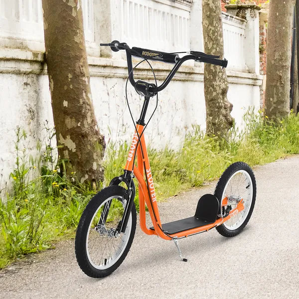 Aosom Youth Scooter, Orange, Kick Scooter for Kids 5+ with Adjustable Handlebar, Dual Brakes - product image 2