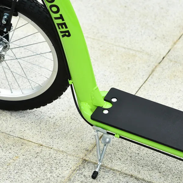 Aosom Youth Scooter with Adjustable Handlebar, Front and Rear Dual Brakes and Inflatable Wheels, for Kids 5+, Green - product image 9