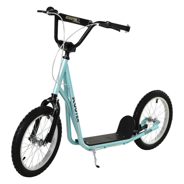 Aosom Youth Scooter with Adjustable Handlebar, Kick Scooter with Dual Brakes Inflatable Wheels, Blue, for Kids 5+ - product image 11