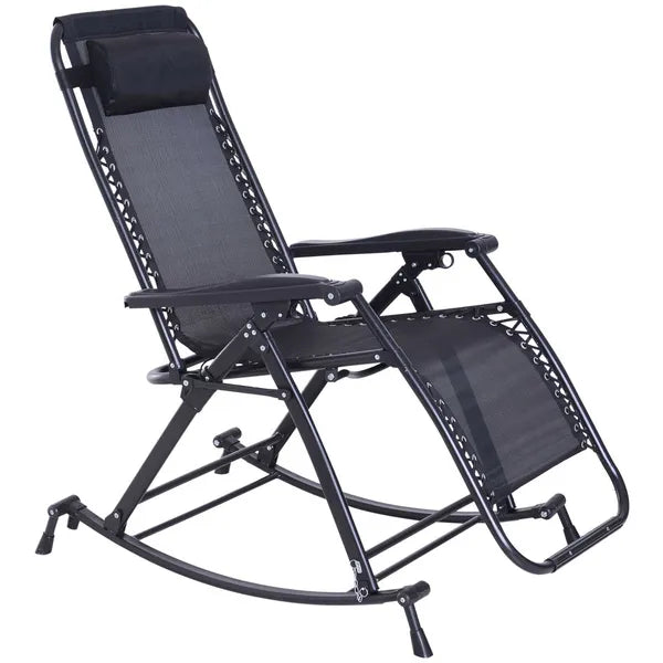Zero-G Zen Outdoor Zero Gravity Rocking Chair with Headrest, Tray and Phone Holder - product image 11