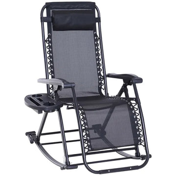 Zero-G Zen Outdoor Zero Gravity Rocking Chair with Headrest, Tray and Phone Holder - product image 1
