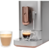 Café Affetto Automatic Espresso Machine + Milk Frother | Built-In & Adjustable Espresso Bean Grinders | One-Touch Brew in 90 Seconds | Steel Silver, 1.2 Liter, (C7CEBBS2RS3)