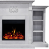 Cambridge-Sanoma-Electric-Fireplace-and-Displays._3.png Cambridge Sanoma Freestanding Electric Fireplace with Bookshelves, 5,115 BTU