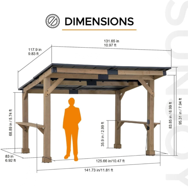 SUNJOY-10-ft.-x-12-ft.-Matte-Black-Cedar-Framed-Wooden-Gazebo_1.png SUNJOY 10 ft. x 12 ft. Matte Black Cedar Framed Wooden Gazebo