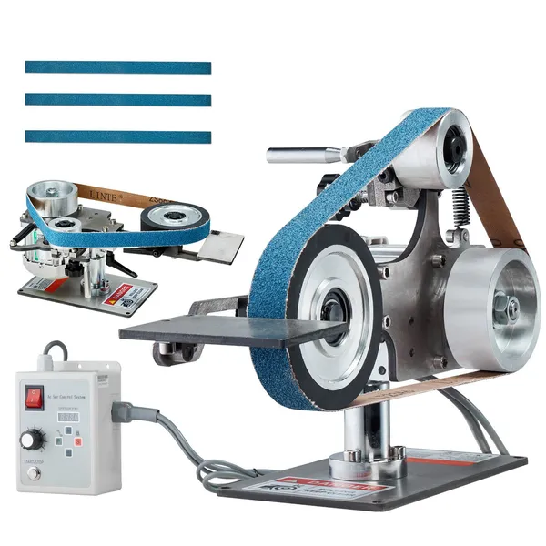 belt-grinder-sander-30-x-1-inch-variable-speed-belt-polisher-with-vfd-550w-polishing-grinding-machine-with-2-grinding-moulds-3pcs-sanding-belts-for-metalworking-knife-making-7.webp 30 x 1-Inch 550W Variable-Speed Belt Grinder Sander with VFD