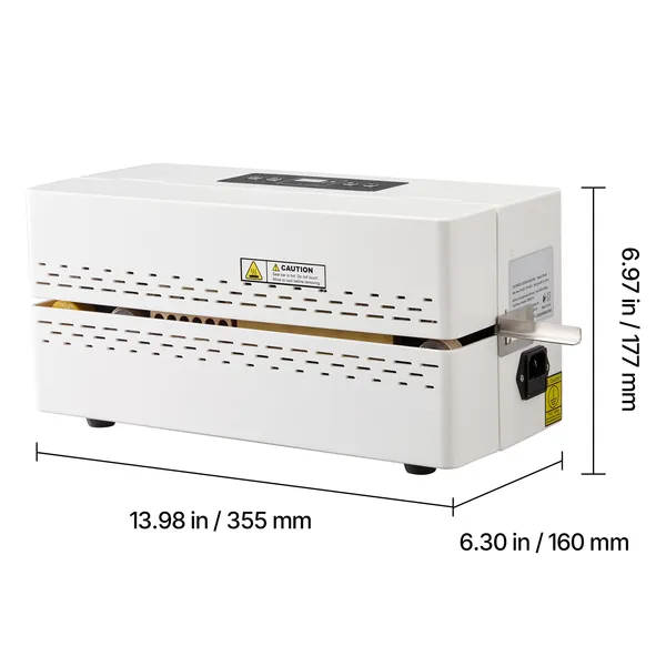 Automatic Continuous Band Sealer, 0.32-0.47-Inch Seal Width, Digital Control