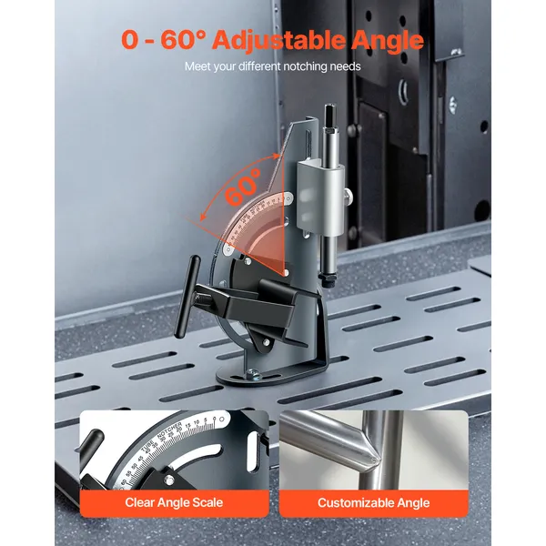 1/2-2-Inch Pipe Notcher with 0-60° Adjustable Angle