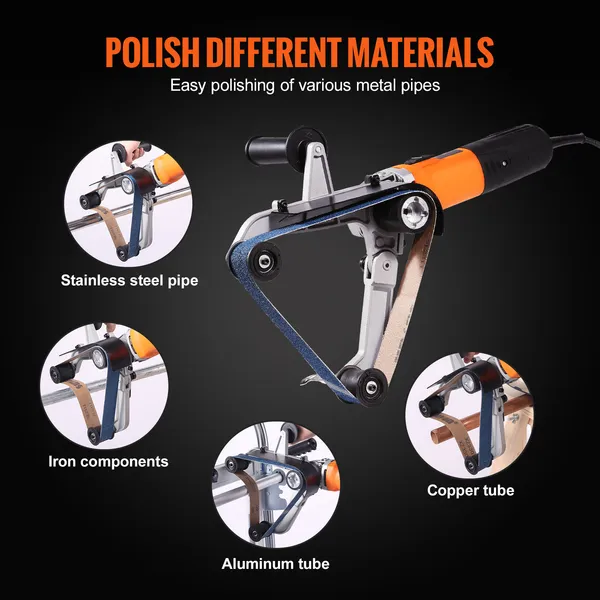 pipe-tube-polisher-sander-1000w-pipe-belt-sander-with-6-variable-speeds-1100-3200rpm-professional-belt-sander-grinding-machine-with-50pcs-sanding-belts-for-burnishing-finishing-rust-removal-5.webp 1000W Variable-Speed Pipe Belt Sander with 50 Sanding Belts