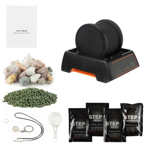 1 lb Rock Tumbler with 4 Speeds, 1-9 Day Timer and Direct-Drive Motor
