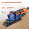 3/8-Sheet 3A Brushless Variable-Speed Sander, 10,000 RPM
